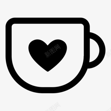 咖啡杯饮料爱情图标图标