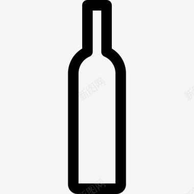 Bordelesa食品线性葡萄酒厂元素图标图标
