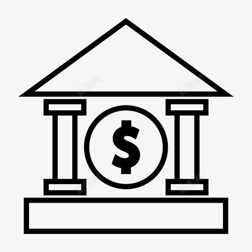 银行银行家建筑图标svg_新图网 https://ixintu.com 建筑 福利 美元 金融 银行 银行家