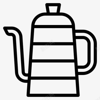 水壶咖啡鹅颈壶图标图标
