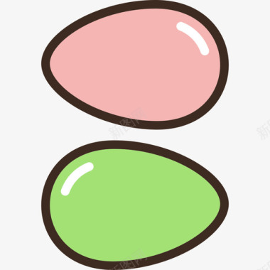 乔丹杏仁线性糖果和糖果线性颜色图标图标