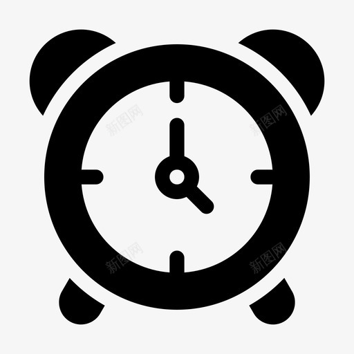 警报时钟日程表图标svg_新图网 https://ixintu.com 业务财务字形 日程表 时钟 时间 警报