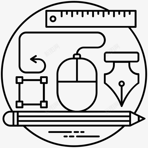 自由职业者autocad计算机图形学图标svg_新图网 https://ixintu.com autocad 图形设计师 自由职业者 计算机图形学 设计和开发线矢量图标