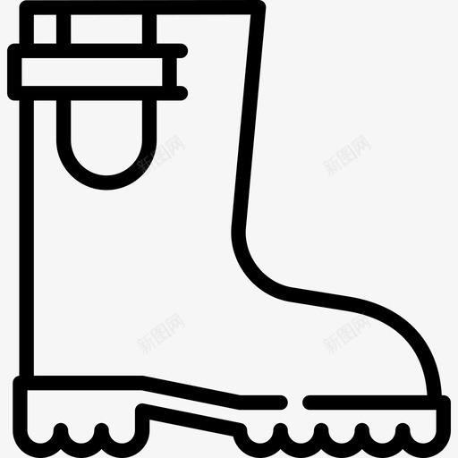 雨靴冬季必备品直线型图标svg_新图网 https://ixintu.com 冬季必备品 直线型 雨靴