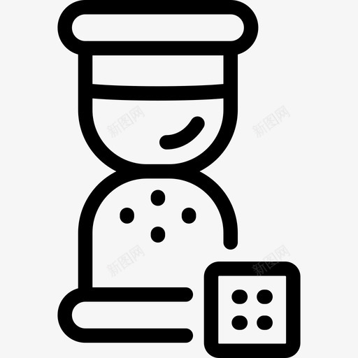 沙漏棋盘游戏线直线图标svg_新图网 https://ixintu.com 棋盘游戏线 沙漏 直线