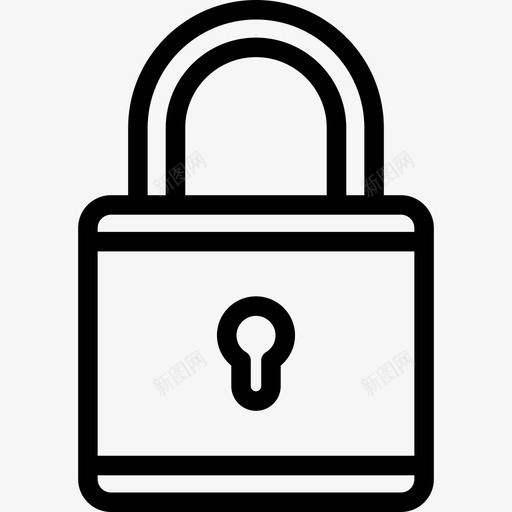 锁财产安全线性图标svg_新图网 https://ixintu.com 线性 财产安全 锁