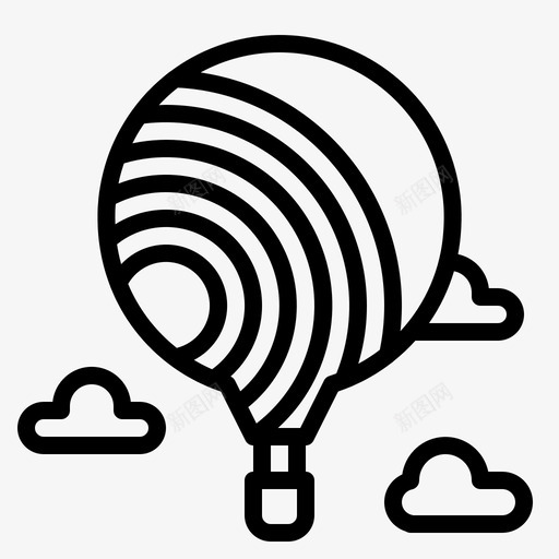 热气球爱好热空气图标svg_新图网 https://ixintu.com 夏季固体 旅行 热气球 热空气 爱好 运动