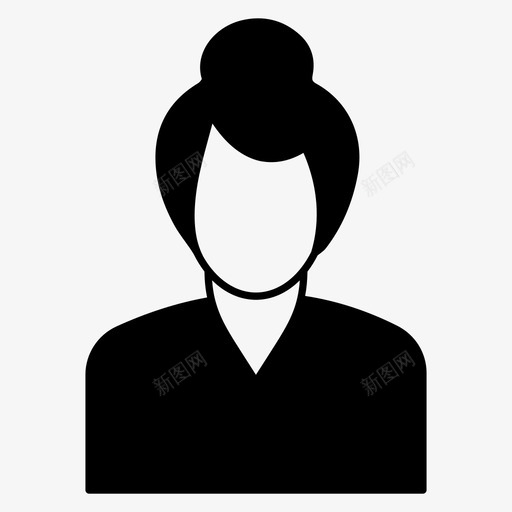 女士头像女性图标svg_新图网 https://ixintu.com 头像 女士 女孩 女性 用户