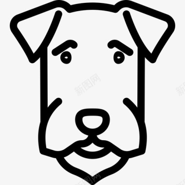 艾尔代尔犬种头直系图标图标