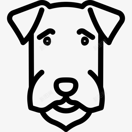 艾尔代尔犬种头直系图标svg_新图网 https://ixintu.com 犬种头 直系 艾尔代尔