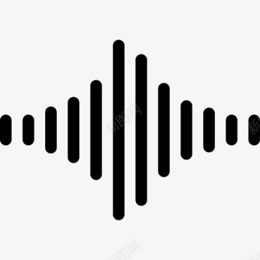 声音频率音乐和多媒体线性线性图标图标