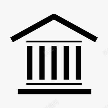 银行大楼柱子寺庙图标图标