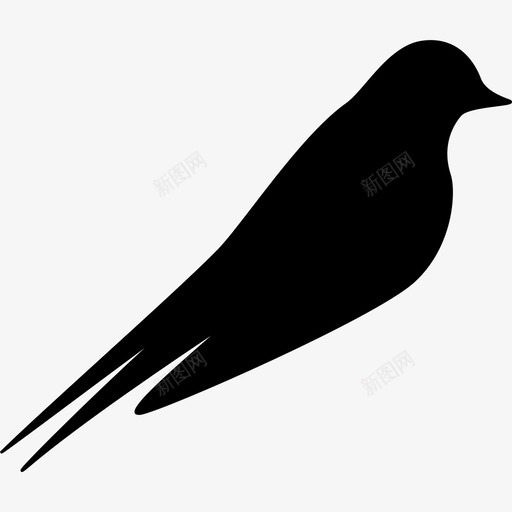 燕子动物鸟的剪影图标svg_新图网 https://ixintu.com 动物 燕子 鸟的剪影