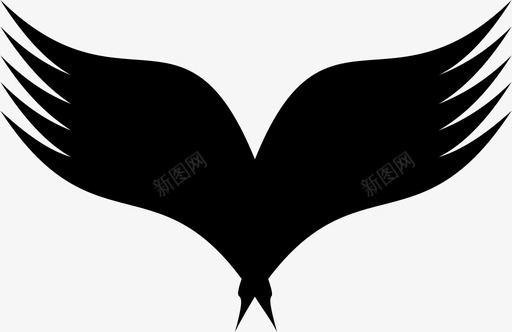 翅膀天使鸟儿的翅膀图标svg_新图网 https://ixintu.com 天使 翅膀 飞翔 鸟儿的翅膀