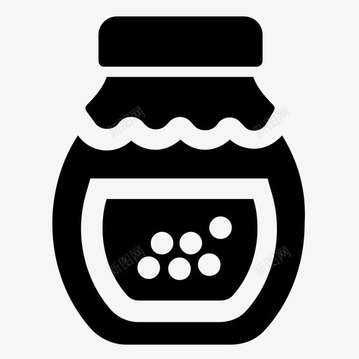 蓝莓罐果酱罐食品和礼物雕文图标svg_新图网 https://ixintu.com 果酱罐 蓝莓罐 食品和礼物雕文图标