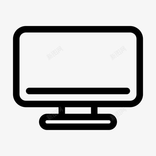 显示器电脑屏幕图标svg_新图网 https://ixintu.com 商业财务概要 屏幕 显示器 电脑
