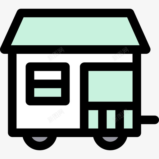 移动房屋建筑物线性彩色房屋类型图标svg_新图网 https://ixintu.com 建筑物 移动房屋 线性彩色房屋类型