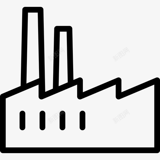 工厂建筑房地产图标svg_新图网 https://ixintu.com 工厂 建筑 房地产