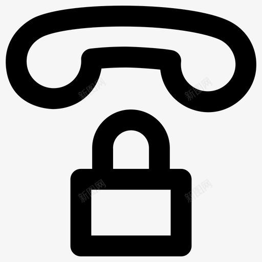 电话安全工具粗体圆形图标svg_新图网 https://ixintu.com 安全工具 电话 粗体圆形