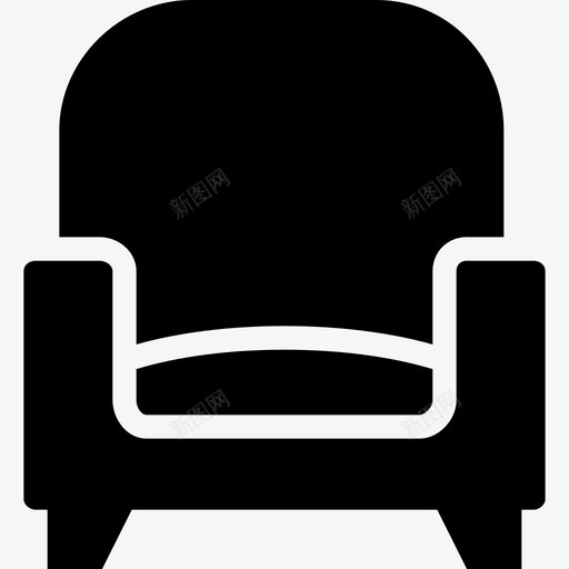 采购产品沙发装饰家具图标svg_新图网 https://ixintu.com 家 家具 家庭 家庭内部沙发实心 装饰 采购产品沙发