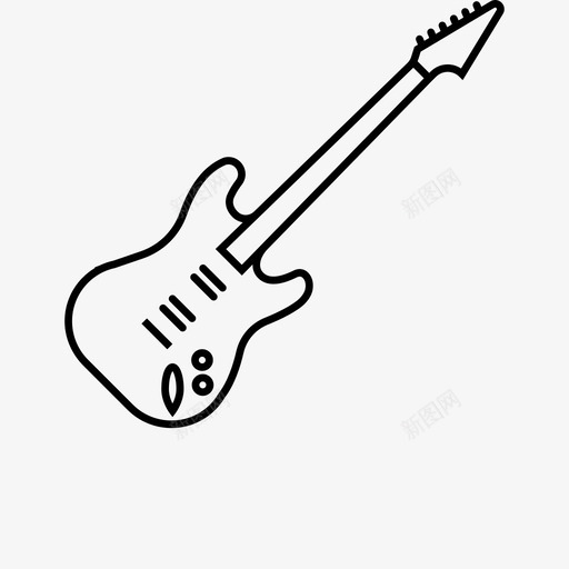 电吉他音乐乐器画廊图标svg_新图网 https://ixintu.com 乐器画廊 电吉他 音乐