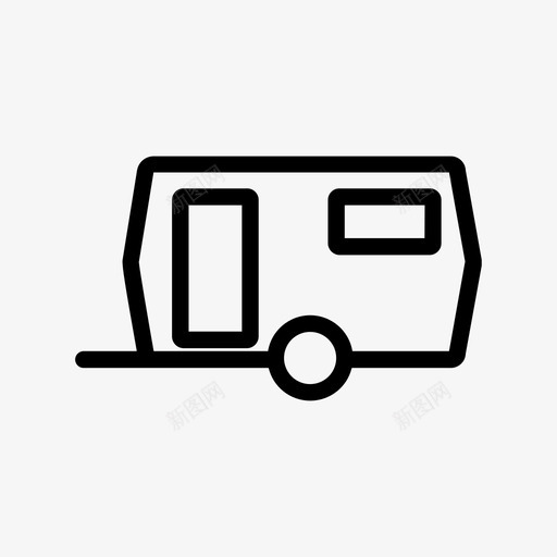 房车露营房车公园图标svg_新图网 https://ixintu.com 休旅车 度假线 房车 房车公园 拖车 露营