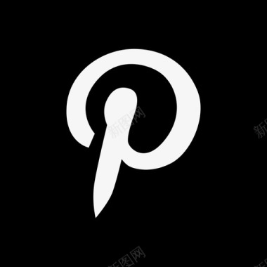 Pinterest社交媒体方形社交媒体图标图标