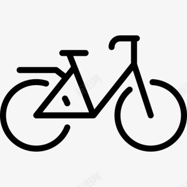 自行车时髦风格直线型图标图标