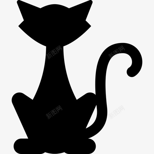 黑猫动物万圣节派对图标svg_新图网 https://ixintu.com 万圣节派对 动物 黑猫