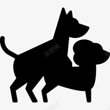 狗动物狗和训练图标图标