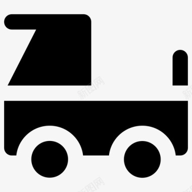 卡车粗体运输收集填充图标图标