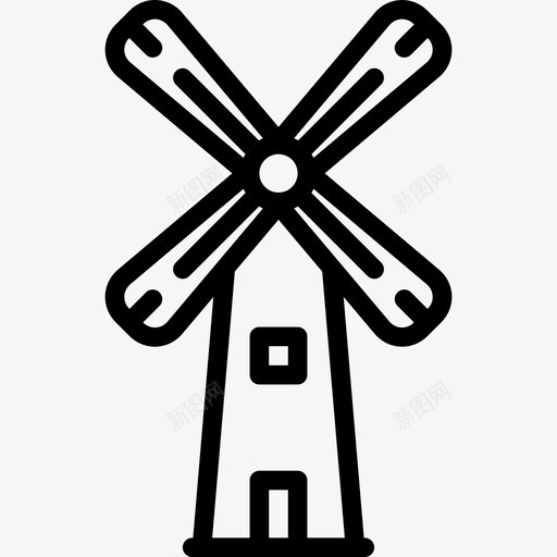 风车线性详细行程元件线性图标svg_新图网 https://ixintu.com 线性 线性详细行程元件 风车