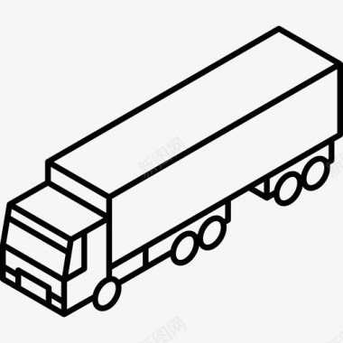拖车运输等距运输图标图标