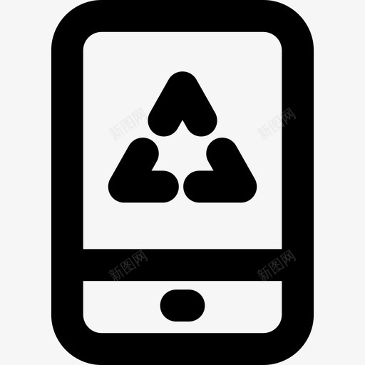 智能手机生态回收线性图标svg_新图网 https://ixintu.com 智能手机 生态回收 线性