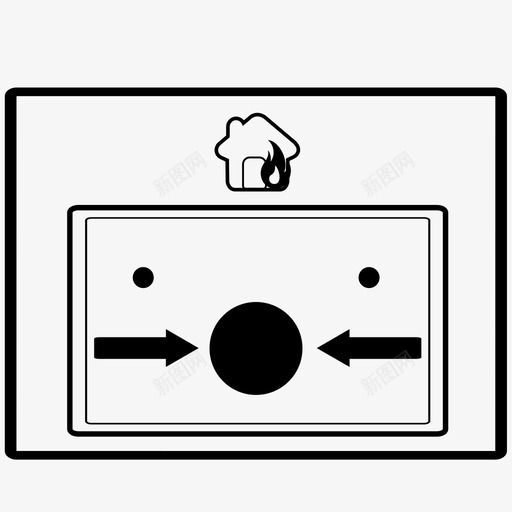 编码消火栓报警按钮描线svg_新图网 https://ixintu.com 编码消火栓报警按钮描线 线性