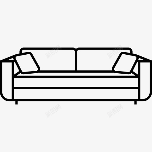 沙发现代家具图标svg_新图网 https://ixintu.com 沙发 现代家具