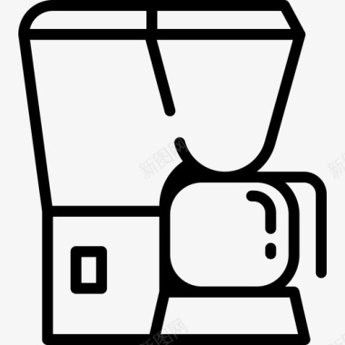 咖啡机家居用品生产线工艺线性图标图标