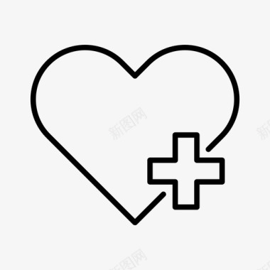 心与加护理诊所图标图标