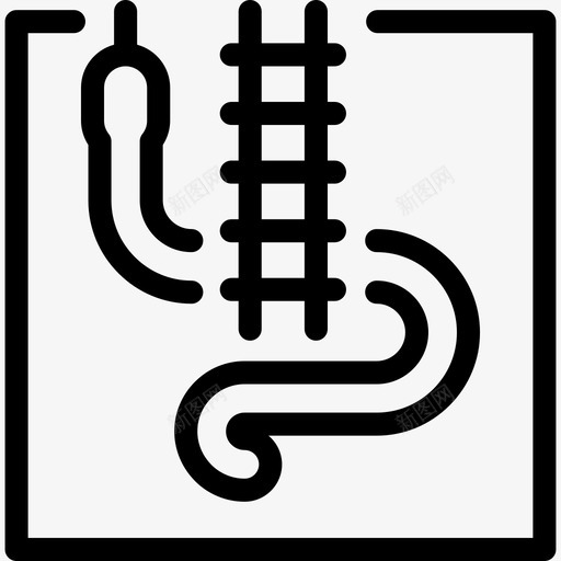蛇和梯子棋盘游戏线直线型图标svg_新图网 https://ixintu.com 棋盘游戏线 直线型 蛇和梯子