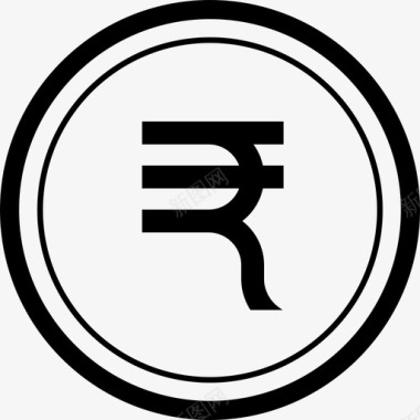 印度卢比商业货币符号图标图标