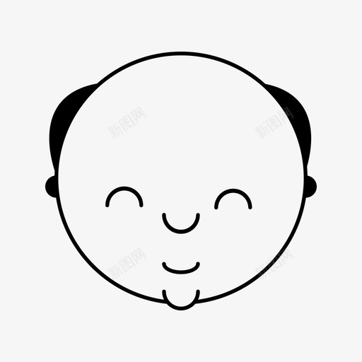 秃头有文化的印第安人图标svg_新图网 https://ixintu.com 有文化的印第安人 秃头