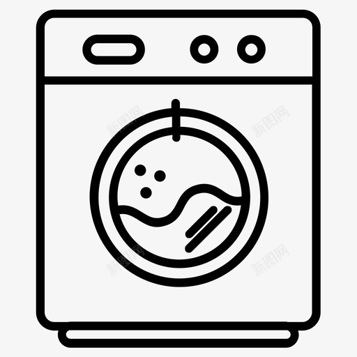 洗衣机衣物家用图标svg_新图网 https://ixintu.com 家用 服装 洗衣机 衣物