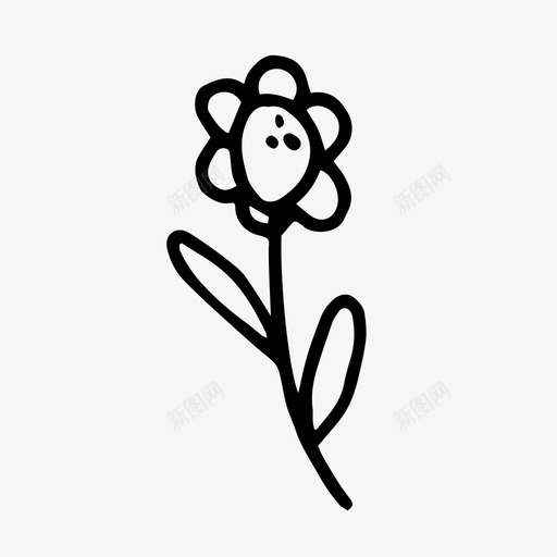 向日葵花卉花园图标svg_新图网 https://ixintu.com 向日葵 手绘 植物 花卉 花园