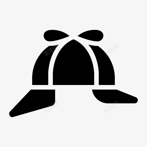 侦探时尚帽子图标svg_新图网 https://ixintu.com 侦探 固体侦探 帽子 时尚
