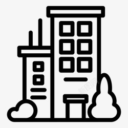 酒店外酒店建筑度假图标高清图片