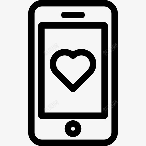 智能手机科技婚礼和爱情图标svg_新图网 https://ixintu.com 婚礼和爱情 智能手机 科技