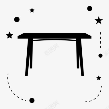 餐厅餐桌家具图标图标