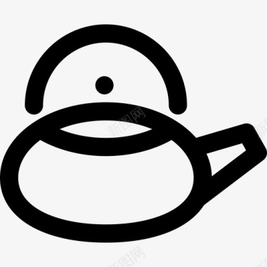 茶壶食物瑜伽的象征图标图标