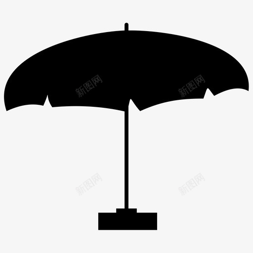 雨伞海滩多云图标svg_新图网 https://ixintu.com 多云 多雨 天气 海滩 雨伞