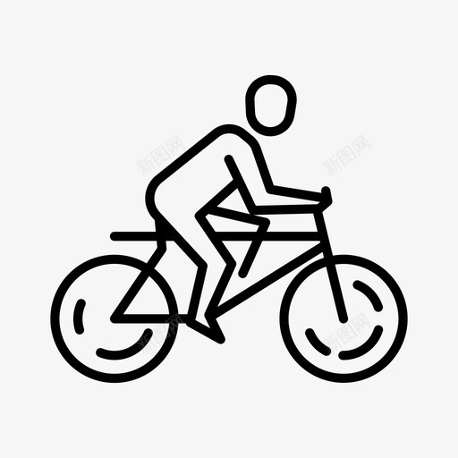 自行车骑车人乘客图标svg_新图网 https://ixintu.com 乘客 交通工具 自行车 骑车人